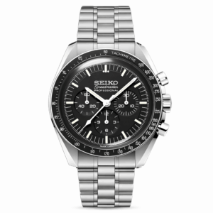 Seiko Mod Speedmaster negro cronógrafo