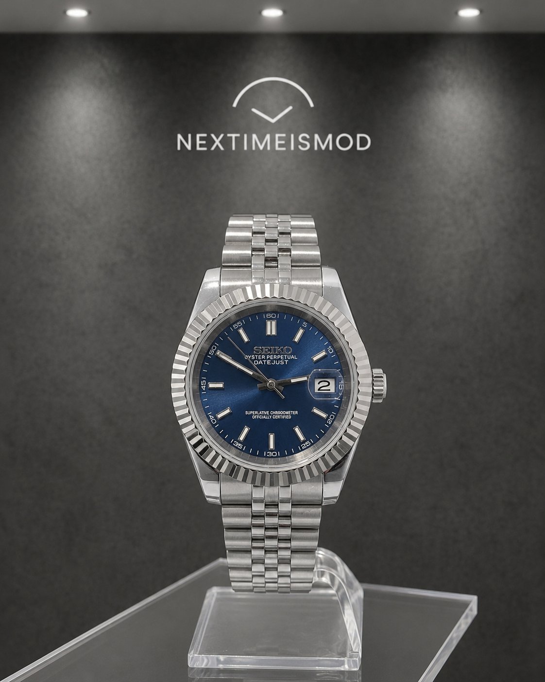 Seiko Mod Datejust Azul – Seijust - Imagen 2