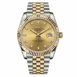 Seikojust Acero y Oro Dorado Brillantes