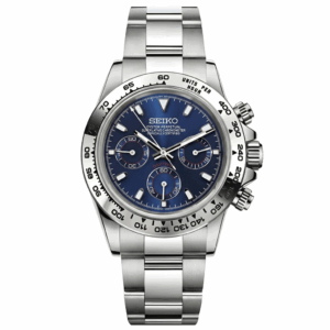 Seiko Mod acero y oro blanco con movimiento VK63, cristal de zafiro y diseño exclusivo. Un reloj elegante y deportivo para destacar en cualquier ocasión.